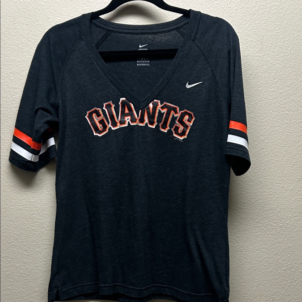Nike Black Giants Tee with Orange and White Accents